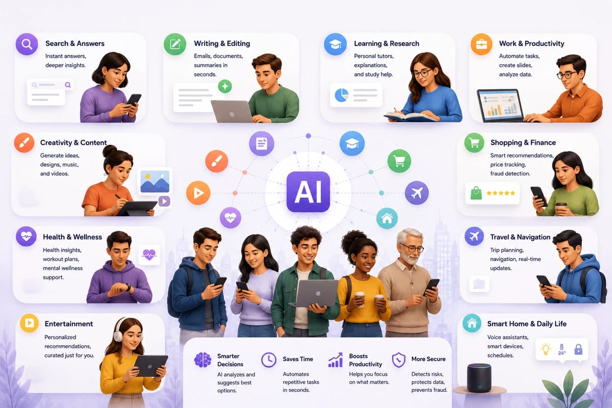 AI Use Cases, Productivity Tools, and Daily Applications - Spidits.com Asset