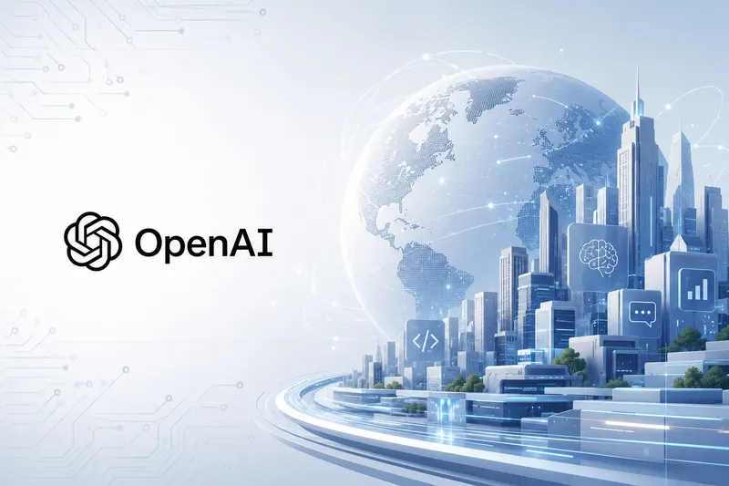 OpenAI is bringing on some big guns in the lead-up to its IPO | OpenAI and the Future of Artificial Intelligence OpenAI is bringing on some big guns in the lead-up to its IPO - OpenAI logo displayed within a futuristic AI-powered digital world featuring global connectivity, smart cities, machine learning, and modern artificial intelligence technology.