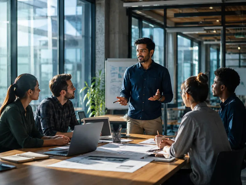 AT&T Ventures' Head Vikram Taneja On The New Rules of Seed-Stage Defensibility | Modern Startup Working Environment AT&T Ventures' Head Vikram Taneja On The New Rules of Seed-Stage Defensibility - A modern startup office and team working dynamically on digital platforms and building innovative software solutions.