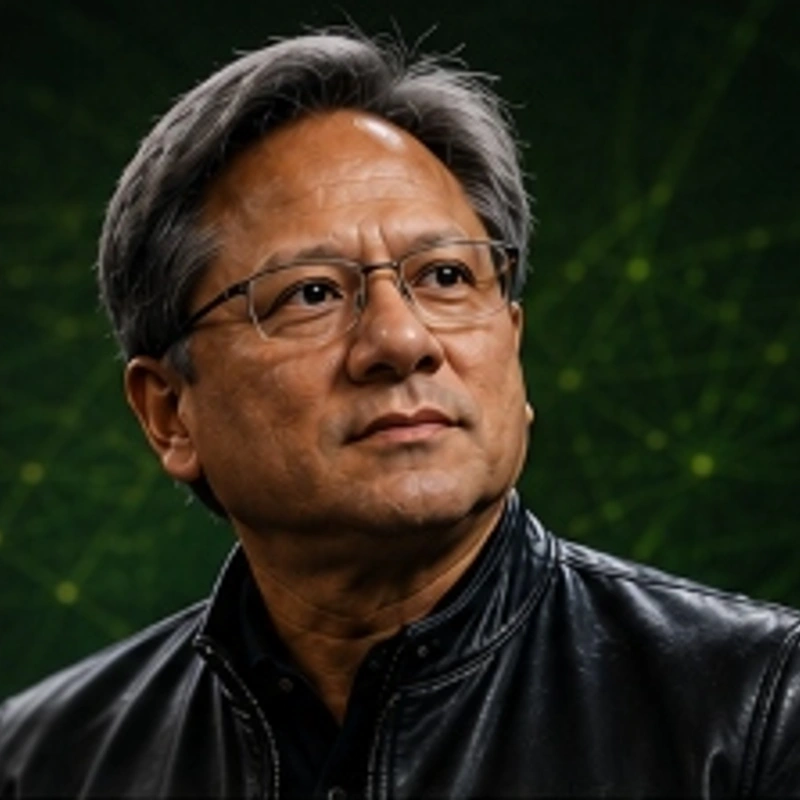 Representation of NVIDIA leadership under CEO Jensen Huang.